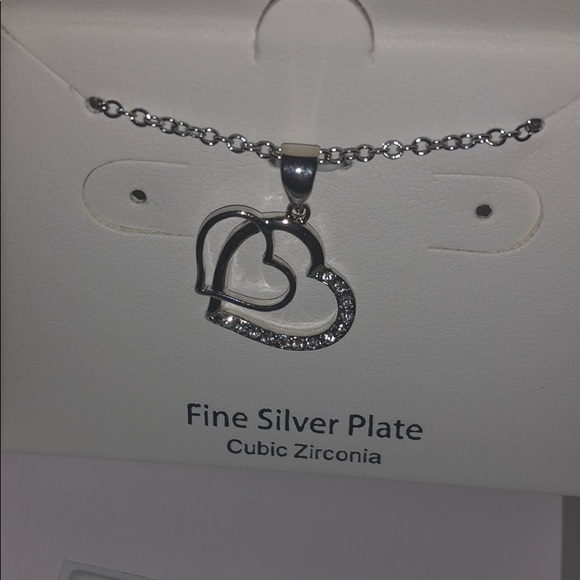 Silverworks fine silver plate heart necklace - Picture 6 of 8